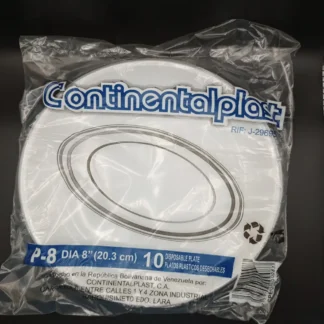 Plato Plastico N8 1X10
